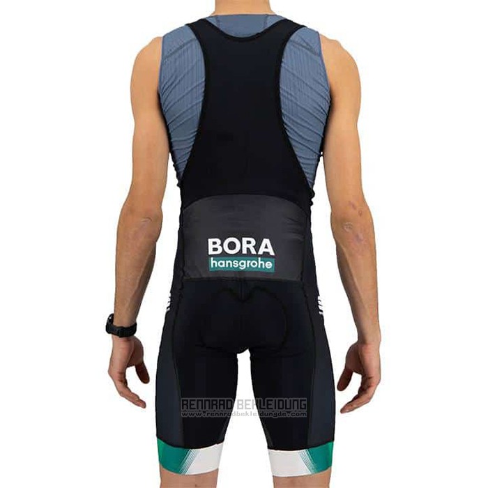 2021 Fahrradbekleidung Bora Champion Wei Grun Trikot Kurzarm und Tragerhose